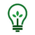 Das grüne Icon mit der Glühbirne in dessen Inneren ein Baum wächst, steht für nachhaltige Innovationen.
