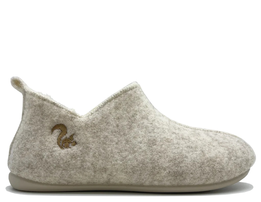thies 1856 ® Slipper Boots in beige mit Bioschurwolle