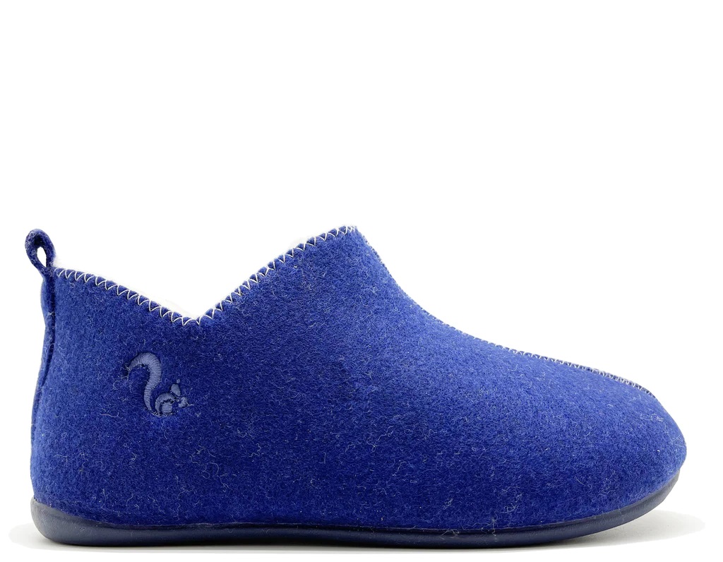 thies 1856 ® Slipper Boots in blau mit Bioschurwolle